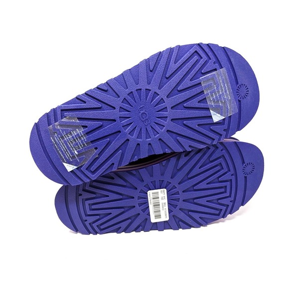 Ugg Disco Marble Slide Slippers Womens 9 Sheepskin Violet Night Purple Tie Dye - Picture 9 of 11